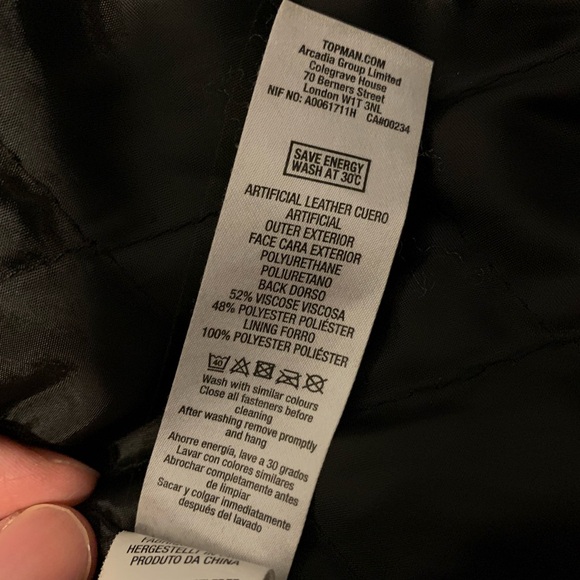 Faux leather jacket from TOPMAN - small - *has some rips back of the collar* - Picture 10 of 11